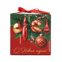 Коробка подарочная новогодняя складная &laquo;Новогодняя классика&raquo;, 18 х 18 х 18 см, Новый год