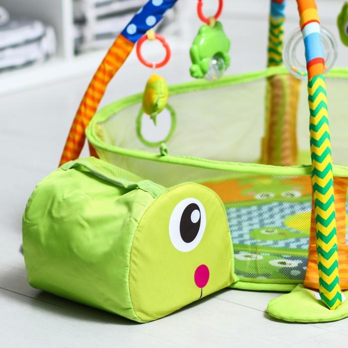 Развивающий коврик 3 в 1 &laquo;Черепаха&raquo;, 30 цветных шариков, 4 игрушки