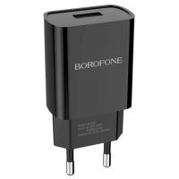 Сетевое зарядное устройство Borofone BA20A, 1 USB, 2.1 А, чёрное Сетевое зарядное устройство Borofone BA20A, 1 USB, 2.1 А, чёрное