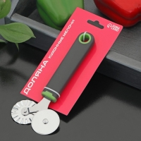 Нож для пиццы и теста двухсторонний Доляна Lime, 17×7,5 см, цвет чёрный Нож для пиццы и теста двухсторонний Доляна Lime, 17×7,5 см, цвет чёрный