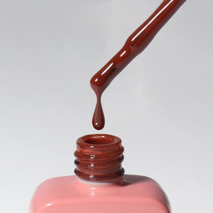 Гель лак для ногтей &laquo;SIMPLE&raquo;, 3-х фазный, 10 мл, LED/UV, цвет коричневый (124)