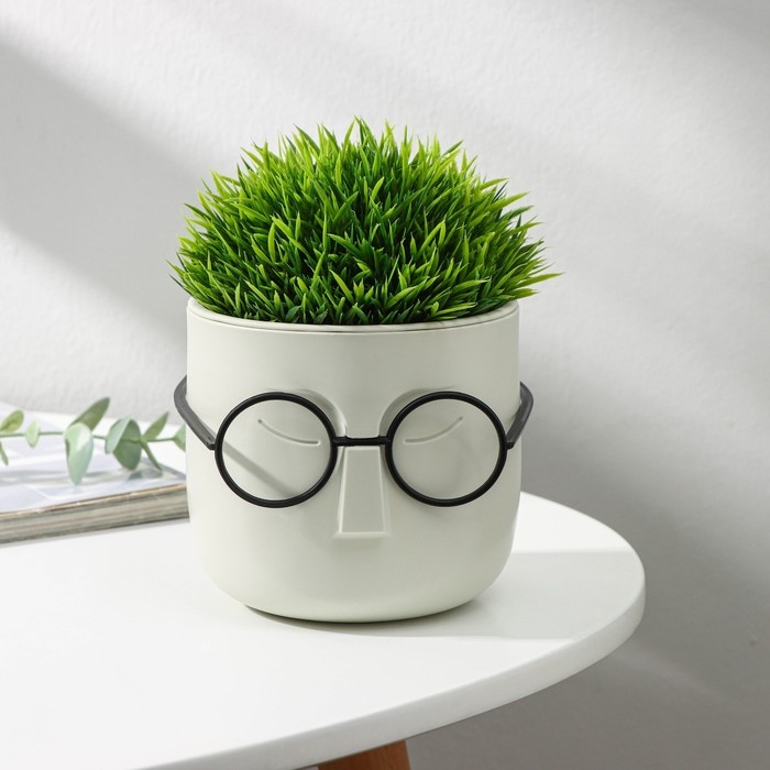 Кашпо для цветов со вставкой «Стив», 650 мл, d=11,5 см, h=10,5 см, цвет белый ротанг Кашпо для цветов со вставкой «Стив», 650 мл, d=11,5 см, h=10,5 см, цвет белый ротанг