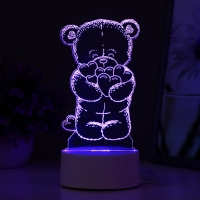 Светильник "Мишутка" LED RGB от сети 9,5х9,5х16 см RISALUX