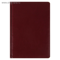 Ежедневник недатированный А5+, 136 листов Sidney Nebraska, твёрдая обложка, искусственная кожа, золотой срез, бордовый
