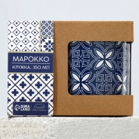 Кружка керамическая &laquo;Марокко&raquo;, 350 мл, цвет синий