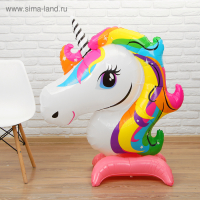 Шар фольгированный 57" &laquo;Единорог&raquo;, на ножках, под воздух