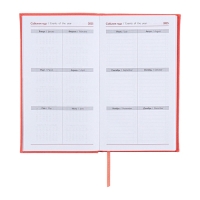 Еженедельник датированный 2025 года, 85х145 мм, 64 листа ESCALADA, твердая обложка из искусственной кожи, блинтовое тиснение, блок 70 г/м², коралловый Еженедельник датированный 2025 года, 85х145 мм, 64 листа ESCALADA, твердая обложка из искусственной кожи, блинтовое тиснение, блок 70 г/м², коралловый