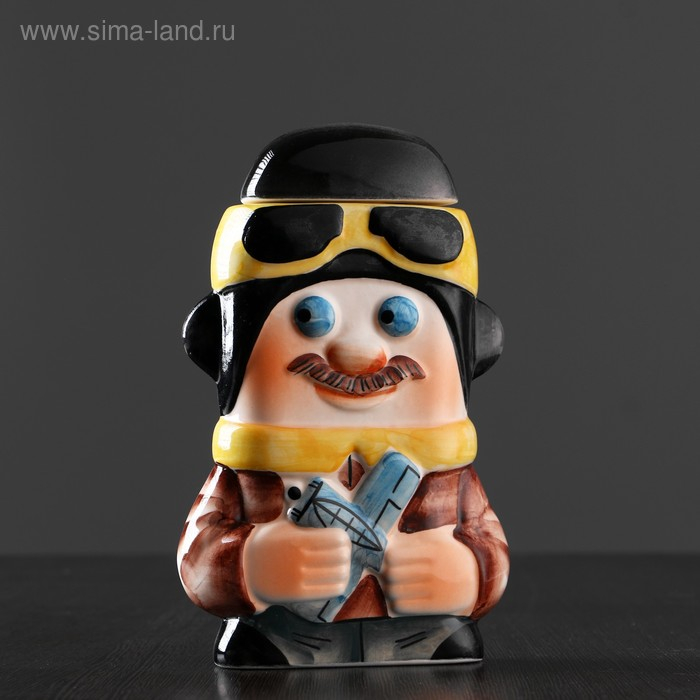 Штоф фарфоровый &laquo;Пилот&raquo;, 0.5 л, в упаковке книге