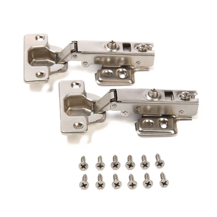 Петля мебельная накладная 90 градусов ТУНДРА, с доводчиком Петля мебельная накладная 90 градусов ТУНДРА, с доводчиком