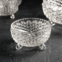 Набор стеклянных салатников &laquo;Облака&raquo;, 7 предметов: 1 шт 18&times;9 см, 6 шт 10&times;6 см