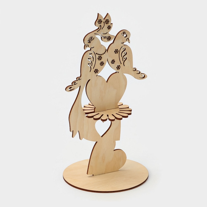 Салфетница деревянная &laquo;Голубки&raquo;, 25&times;13&times;13 см