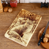 Доска из массива кедра &laquo;Лиса&raquo;, прямоугольная, 18 &times; 28 см