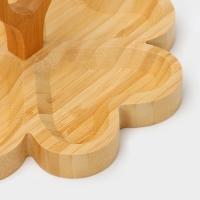 Менажница Доляна &laquo;Цветок&raquo;, 19,5&times;19,5 см, бамбук