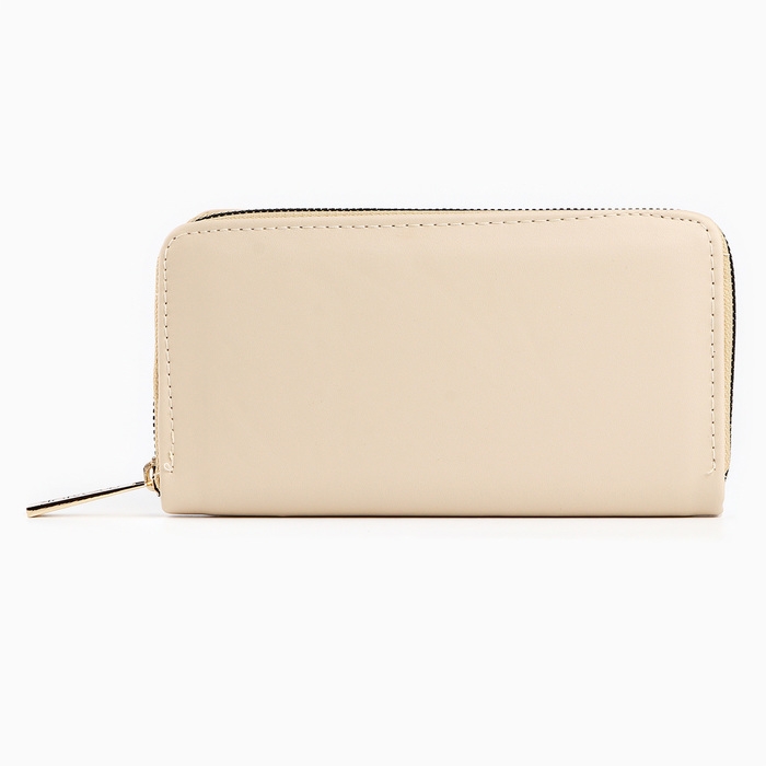 Кошелек кожзам NAZAMOK, 19*9,5см, бежевый цвет Кошелек кожзам NAZAMOK, 19*9,5см, бежевый цвет