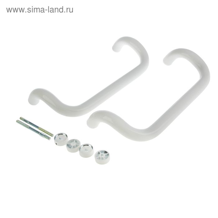 Ручка скоба дверная, L=350 мм, белая Ручка скоба дверная, L=350 мм, белая
