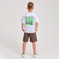 Футболка детская MINAKU Future, цвет белый, рост 104 Футболка детская MINAKU Future, цвет белый, рост 104