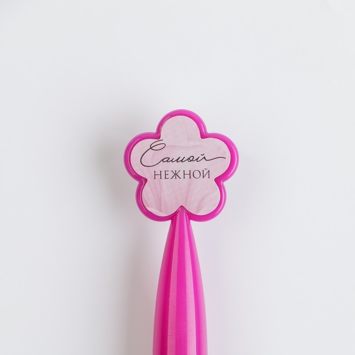 Ручка «8 Марта»,пластик, с цветок, на подложке-ваза Ручка «8 Марта»,пластик, с цветок, на подложке-ваза