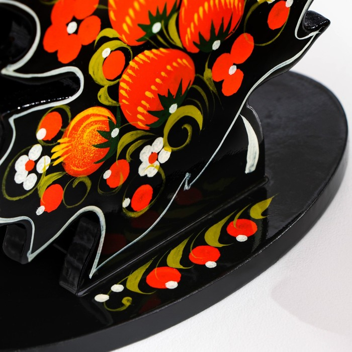 Салфетница &laquo;Клён&raquo;, 12х12 см, хохлома