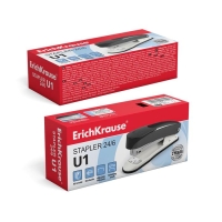 Степлер ErichKrause U1, № 24/6, до 30 листов, чёрный Степлер ErichKrause U1, № 24/6, до 30 листов, чёрный