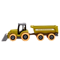 Конструктор винтовой «Трактор с 2 прицепами», с отвёрткой, и аксессуарами Конструктор винтовой «Трактор с 2 прицепами», с отвёрткой, и аксессуарами