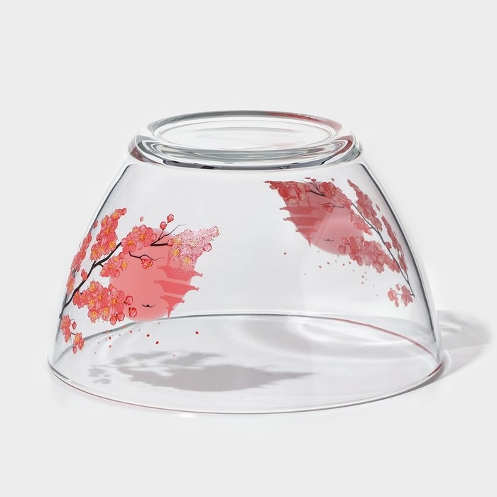 Набор салатников &laquo;Веточка сакуры&raquo;, стеклянный, 3 шт: 1.75 л, 0.8 л, 0.25 л