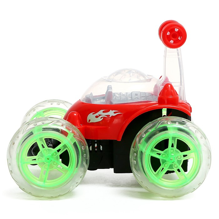 Перевёртыш радиоуправляемый &laquo;Трюкач&raquo;, подсветка колёс, работает от аккумулятора, цвета МИКС