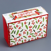 Новый год. Коробка для 6 капкейков с окном подарочная новогодняя упаковк "Верь в чудеса", 25 х 17 х 10 см. Новый год. Коробка для 6 капкейков с окном подарочная новогодняя упаковк "Верь в чудеса", 25 х 17 х 10 см.