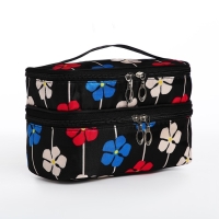 Косметичка, 2 отдела на молниях, цвет чёрный Косметичка, 2 отдела на молниях, цвет чёрный