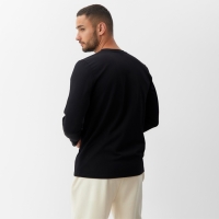 Джемпер (лонгслив) мужской MINAKU: Basic line MAN цвет черный ,размер 44