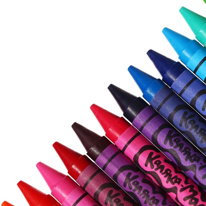 Карандаши восковые 24 цветов "Каляка-Маляка", утолщенные 11 мм, круглые