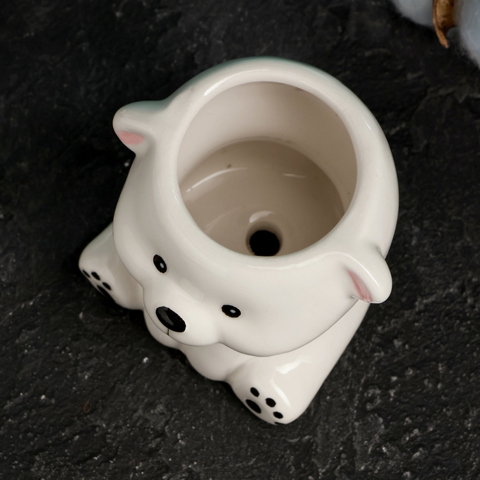 Кашпо "Мишка Умка" 7,5 х 7,5 х 7,5 см