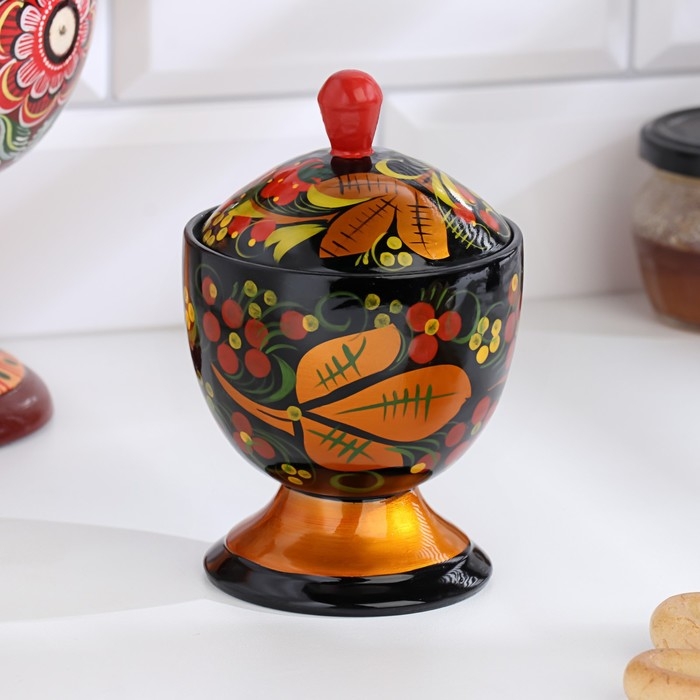 Поставок на ножке, 9&times;13 см, хохлома