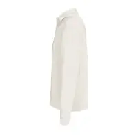 Рубашка поло оверсайз с длинным рукавом Heritage, молочная, размер XS