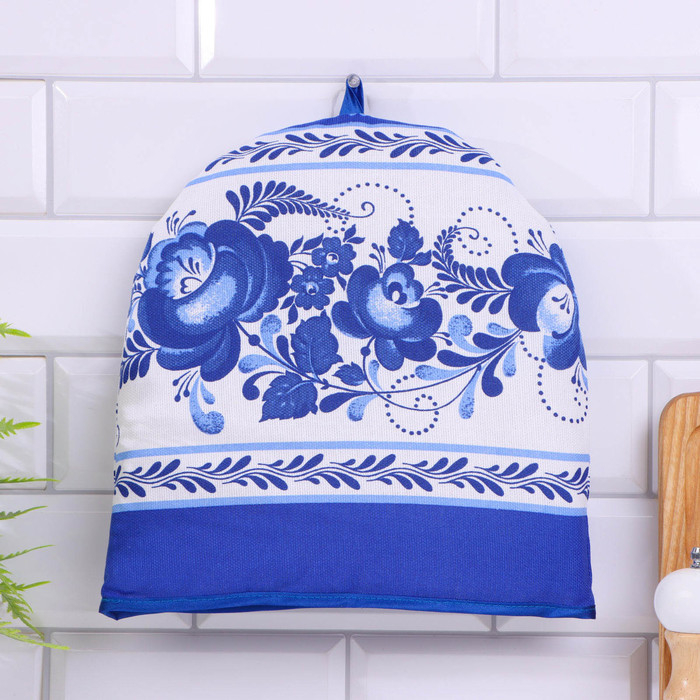 Грелка на чайник &laquo;Колпак&raquo;, гжель