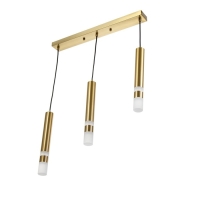 Светильник BayerLux Подвес BayerLuxной "Гелла" 3хLED 18Вт 4000К латунь 50х4х30-180см Светильник BayerLux Подвес BayerLuxной "Гелла" 3хLED 18Вт 4000К латунь 50х4х30-180см