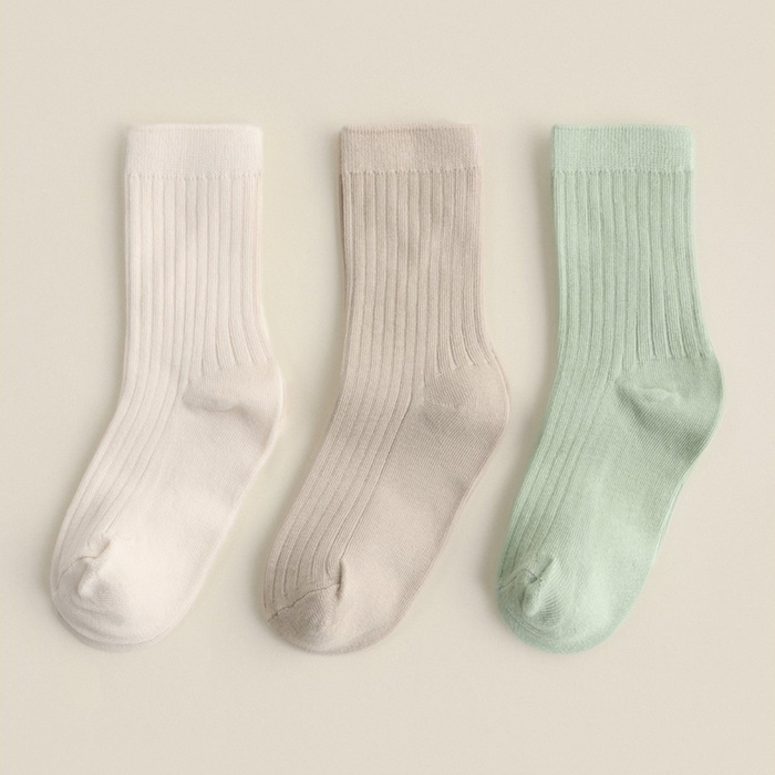 Носки детские SL Home 3 пары, р-р 18-20, молочн/оливк