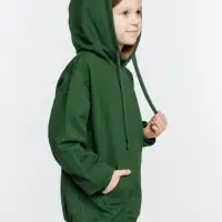 Худи детское Kirenga Kids 2.0, темно-зеленое, 12 лет