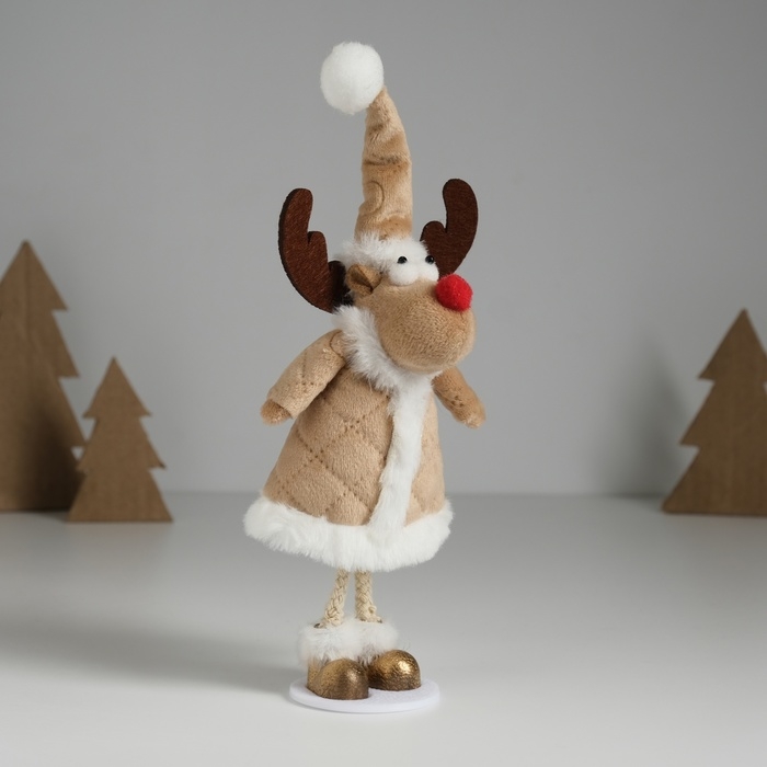 Сувенир текстиль Сувенир текстиль "Олень в бежевой шубке" 6,5х8х20 см