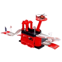 Парковка &laquo;Пожарная станция&raquo;, с металлическими машинкой и вертолётом