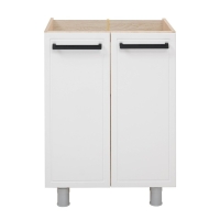 Шкаф наполный под мойку Квадро, 800х470х826, Дуб сонома/Нубук Милк