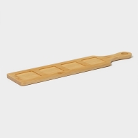 Набор соусников керамический на бамбуковой подставке BellaTenero &laquo;Сердце&raquo;, 4 предмета: 125 мл, цвет белый