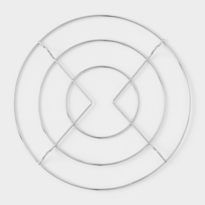 Подставка под горячее на ножках &laquo;Круг&raquo;, 18&times;18&times;2 см, цвет хромированный