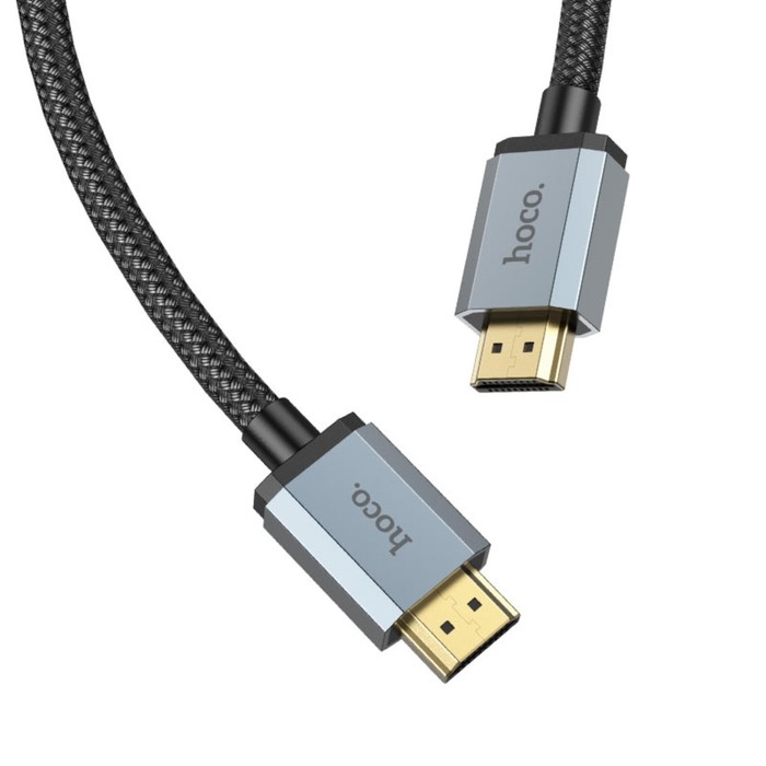 Кабель видео Hoco US03, HDMI 2.0, HDMI(m)-HDMI(m), 2 м, чёрный