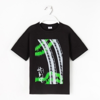 Футболка детская MINAKU Bright, цвет чёрный, рост 122 Футболка детская MINAKU Bright, цвет чёрный, рост 122