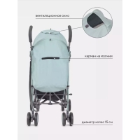 Коляска прогулочная детская RANT basic &laquo;Tango&raquo; RA351, складывается в трость, цвет Ocean Green