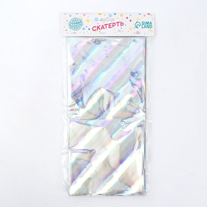 Скатерть &laquo;Голография&raquo;, цвет серебряный