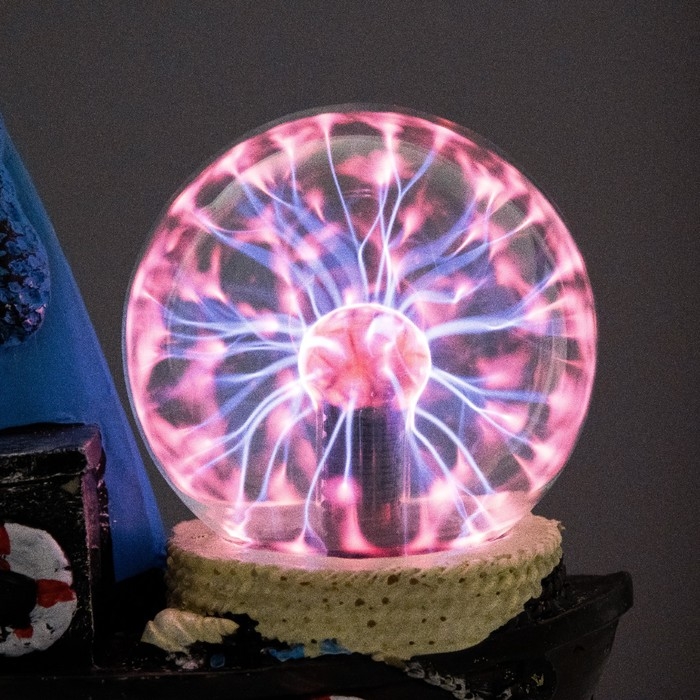 Плазменный шар Плазменный шар "Парусник" синий 25х10х22 см RISALUX