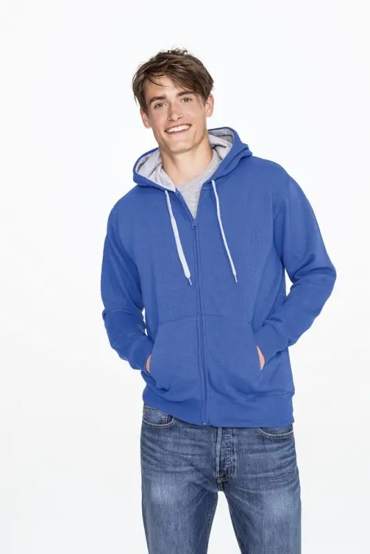 Толстовка мужская на молнии Soul Men 290 с контрастным капюшоном, ярко-синий, размер S Толстовка мужская на молнии Soul Men 290 с контрастным капюшоном, ярко-синий, размер S