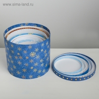 Набор подарочных коробок 5 в 1 &laquo;Чудесные снежинки&raquo;, 13 х 14‒19.5 х 22 см, Новый год