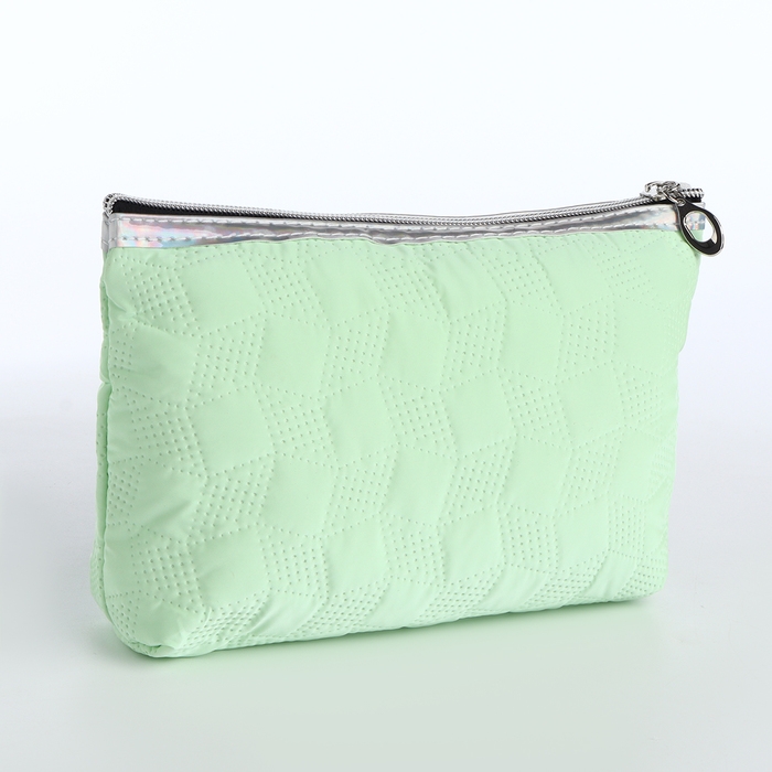 Косметичка на молнии, цвет зелёный Косметичка на молнии, цвет зелёный
